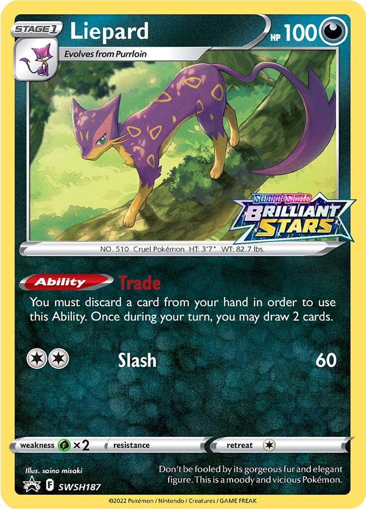 Liepard (SWSH187) (Prerelease Promo) [Sword & Shield: Black Star Promos] | Fandemonia Ltd