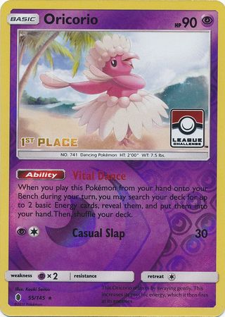 Oricorio (55/145) (League Promo 1st Place) [Sun & Moon: Guardians Rising] | Fandemonia Ltd