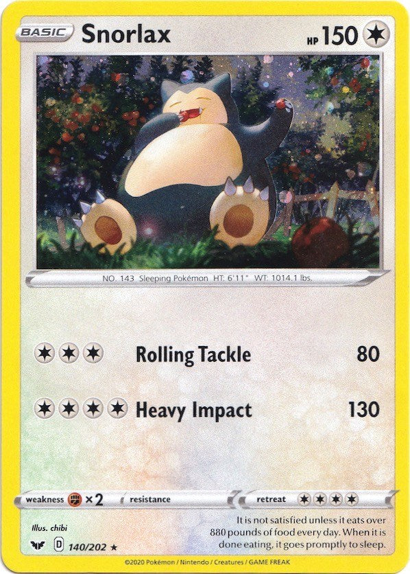 Snorlax (140/202) (Cosmos Holo) [Sword & Shield: Base Set] | Fandemonia Ltd