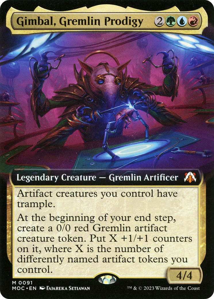 Gimbal, Gremlin Prodigy (Extended Art) [March of the Machine Commander] | Fandemonia Ltd