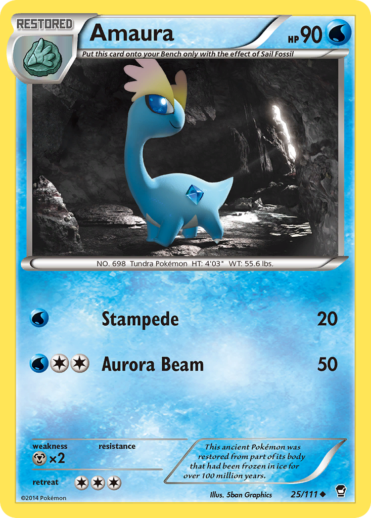 Amaura (25/111) [XY: Furious Fists] | Fandemonia Ltd