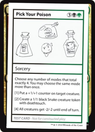 Pick Your Poison (2021 Edition) [Mystery Booster Playtest Cards] | Fandemonia Ltd