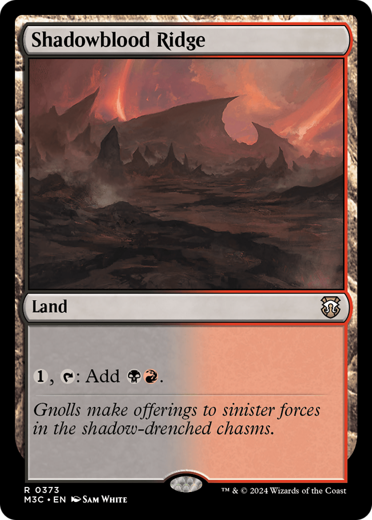 Shadowblood Ridge (Ripple Foil) [Modern Horizons 3 Commander] | Fandemonia Ltd