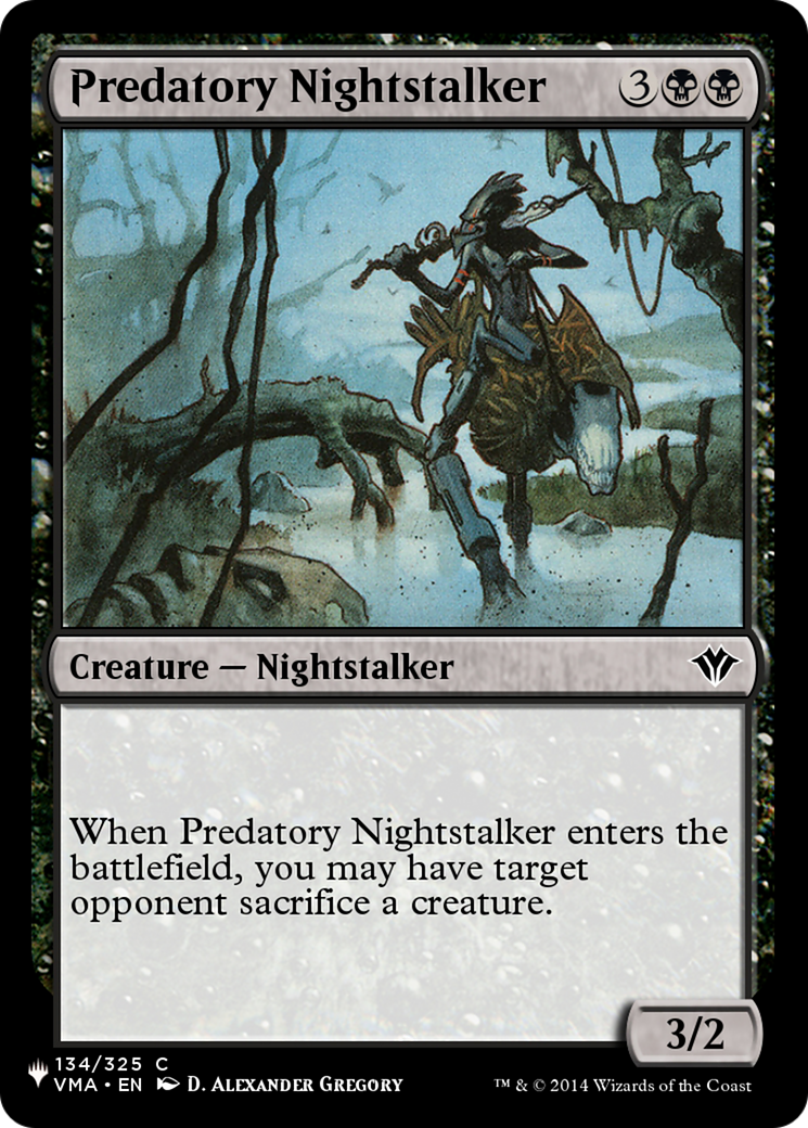 Predatory Nightstalker [The List Reprints] | Fandemonia Ltd