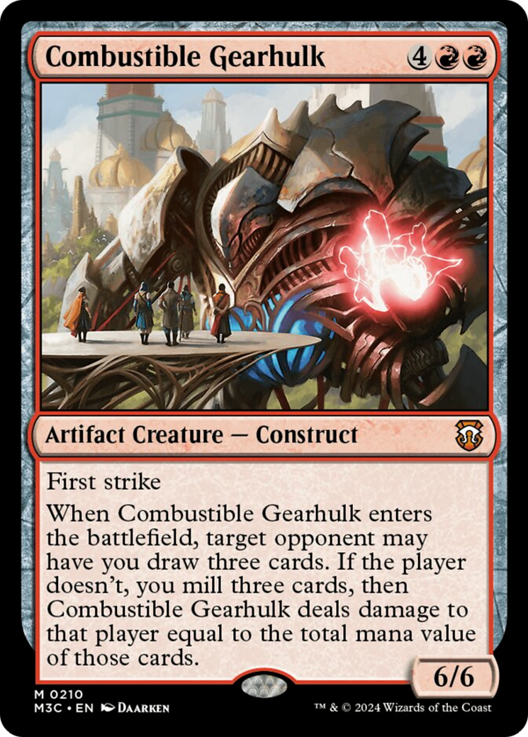 Combustible Gearhulk (Ripple Foil) [Modern Horizons 3 Commander] | Fandemonia Ltd