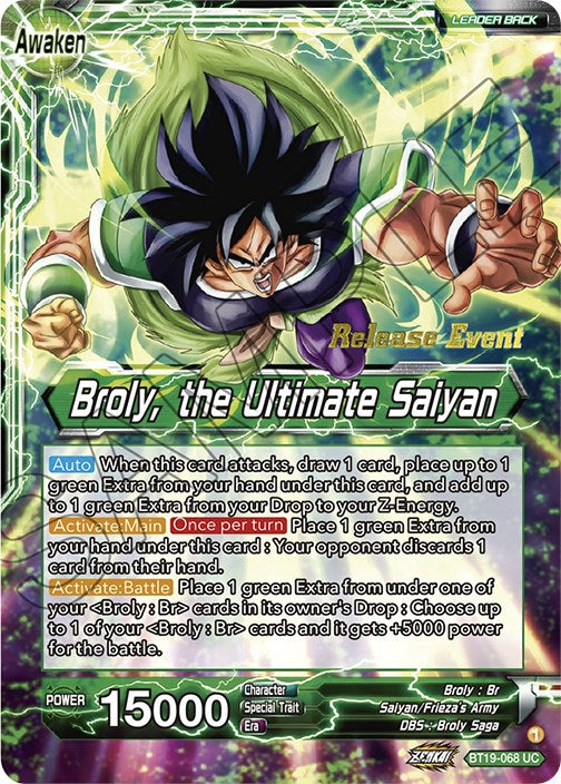 Broly // Broly, the Ultimate Saiyan (Fighter's Ambition Holiday Pack) (BT19-068) [Tournament Promotion Cards] | Fandemonia Ltd