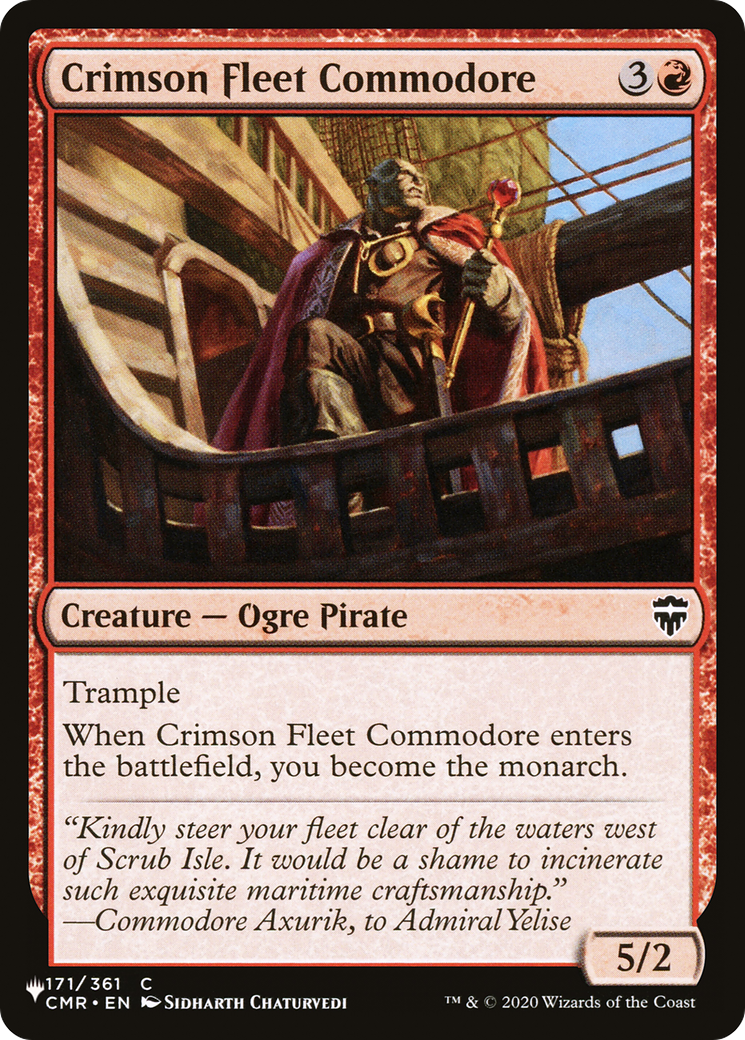 Crimson Fleet Commodore [The List] | Fandemonia Ltd