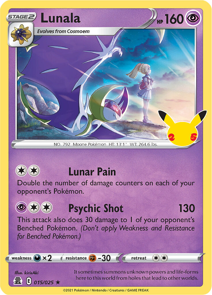 Lunala (015/025) [Celebrations: 25th Anniversary] | Fandemonia Ltd