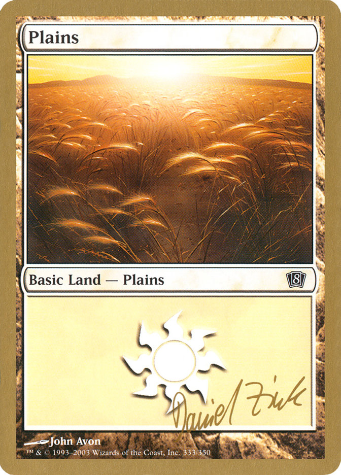 Plains (dz333) (Daniel Zink) [World Championship Decks 2003] | Fandemonia Ltd