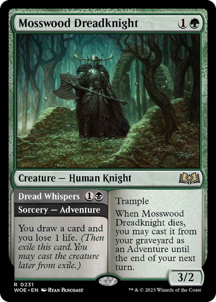 Mosswood Dreadknight // Dread Whispers [Wilds of Eldraine] | Fandemonia Ltd