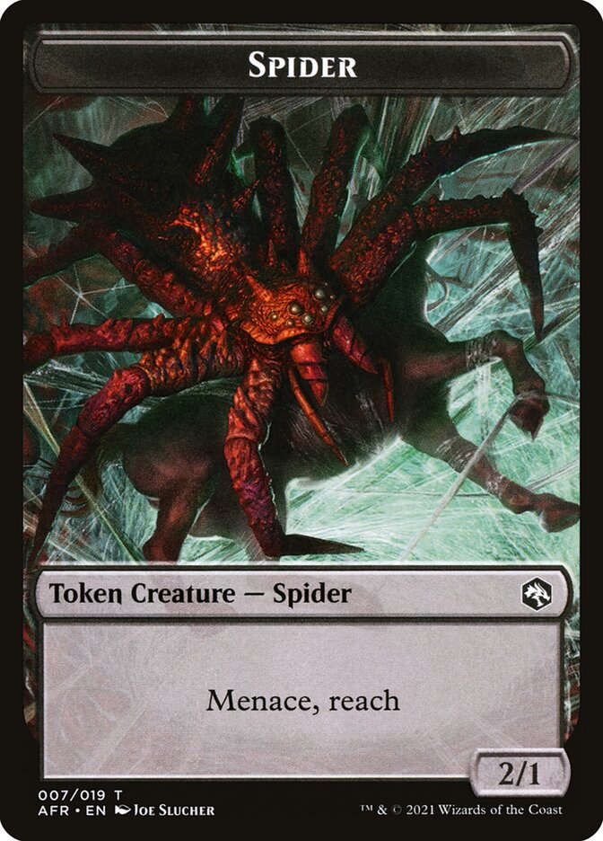 Spider // Icingdeath, Frost Tongue Double-Sided Token [Dungeons & Dragons: Adventures in the Forgotten Realms Tokens] | Fandemonia Ltd