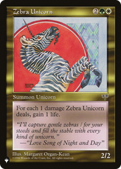 Zebra Unicorn [The List] | Fandemonia Ltd