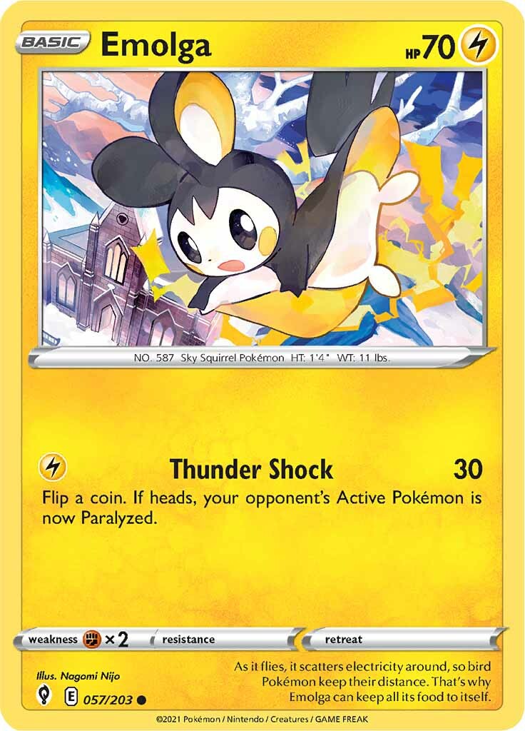 Emolga (057/203) [Sword & Shield: Evolving Skies] | Fandemonia Ltd