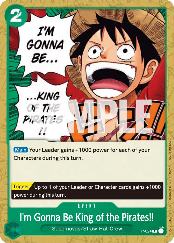 I'm Gonna Be King of the Pirates!! [One Piece Promotion Cards] | Fandemonia Ltd