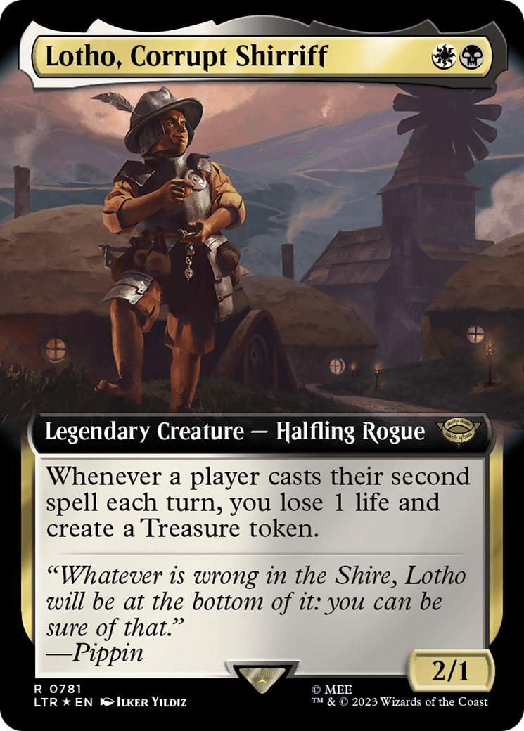 Lotho, Corrupt Shirriff (Extended Art) (Surge Foil) [The Lord of the Rings: Tales of Middle-Earth] | Fandemonia Ltd