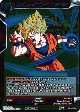 Backbone of Universe 7 Son Goku (Metallic Foil) (Event Pack 2018) (TB1-003) [Promotion Cards] | Fandemonia Ltd