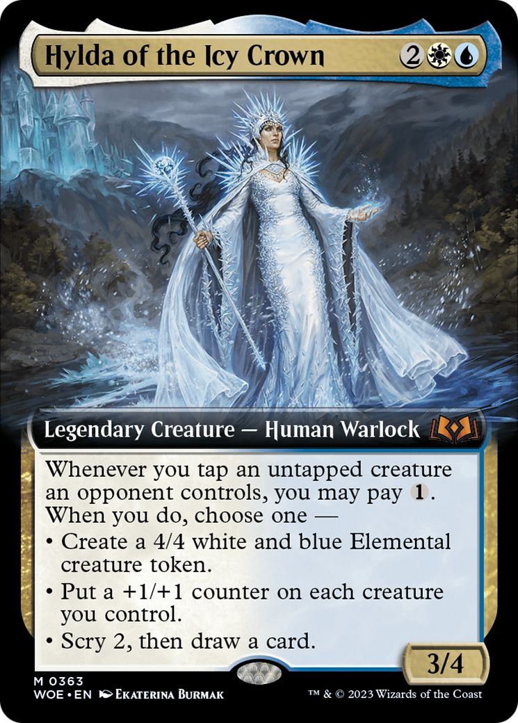 Hylda of the Icy Crown (Extended Art) [Wilds of Eldraine] | Fandemonia Ltd