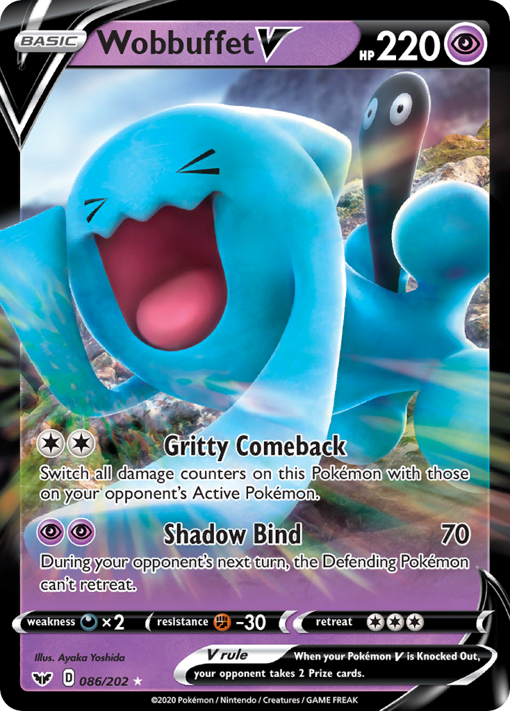 Wobbuffet V (086/202) [Sword & Shield: Base Set] | Fandemonia Ltd