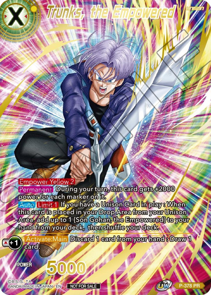 Trunks, the Empowered (Gold Stamped) (P-378) [Promotion Cards] | Fandemonia Ltd