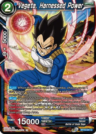 Vegeta, Harnessed Power (BT16-031) [Realm of the Gods] | Fandemonia Ltd