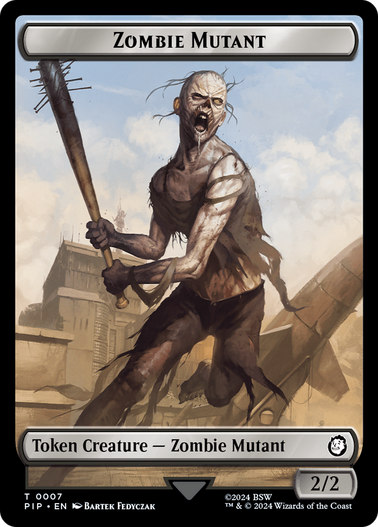 Food (0012) // Zombie Mutant Double-Sided Token [Fallout Tokens] | Fandemonia Ltd