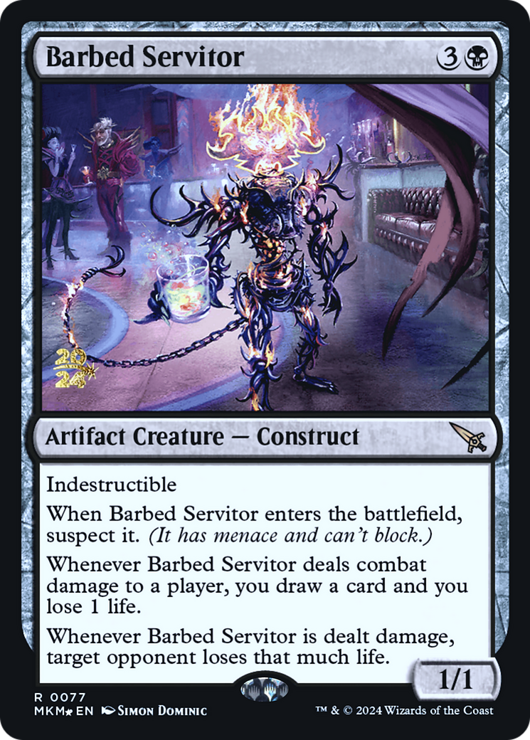 Barbed Servitor [Murders at Karlov Manor Prerelease Promos] | Fandemonia Ltd