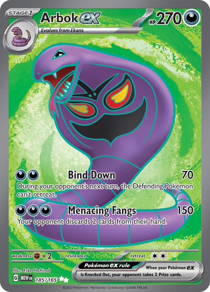 Arbok ex (185/165) [Scarlet & Violet 151] | Fandemonia Ltd