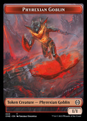 Rebel // Phyrexian Goblin Double-Sided Token [Phyrexia: All Will Be One Tokens] | Fandemonia Ltd