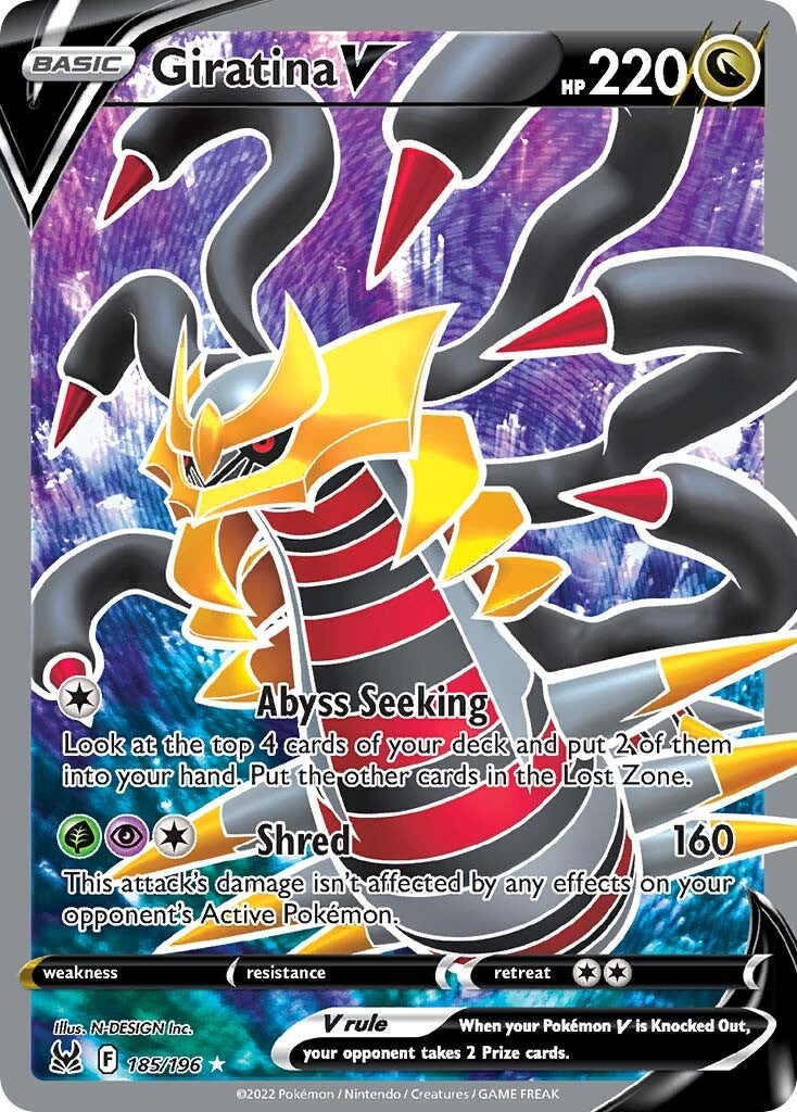 Giratina V (185/196) [Sword & Shield: Lost Origin] | Fandemonia Ltd