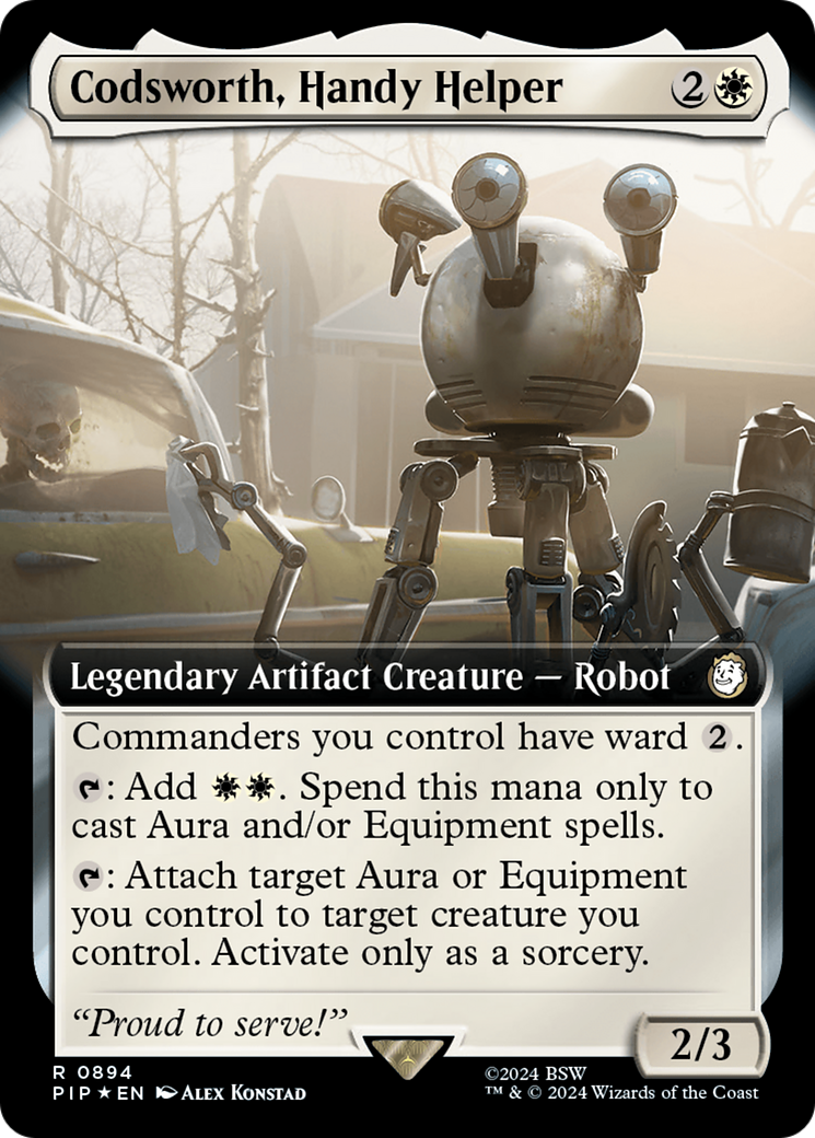 Codsworth, Handy Helper (Extended Art) (Surge Foil) [Fallout] | Fandemonia Ltd