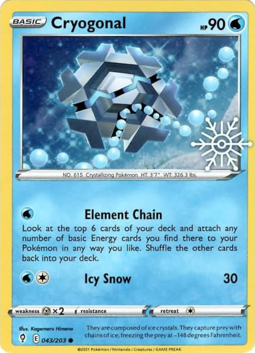 Cryogonal (043/203) (Holiday Calendar) [Sword & Shield: Evolving Skies] | Fandemonia Ltd