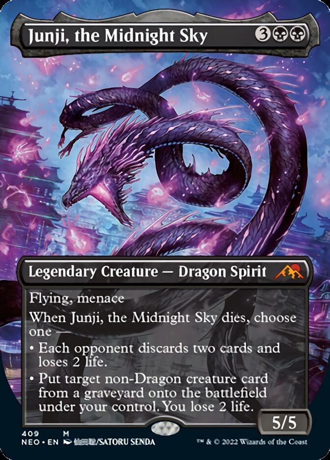 Junji, the Midnight Sky (Borderless Alternate Art) [Kamigawa: Neon Dynasty] | Fandemonia Ltd