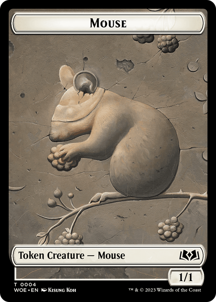 Mouse // Food (0012) Double-Sided Token [Wilds of Eldraine Tokens] | Fandemonia Ltd