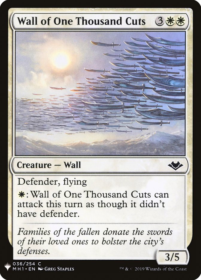 Wall of One Thousand Cuts [Mystery Booster] | Fandemonia Ltd