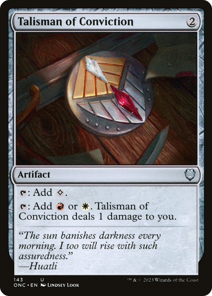 Talisman of Conviction [Phyrexia: All Will Be One Commander] | Fandemonia Ltd