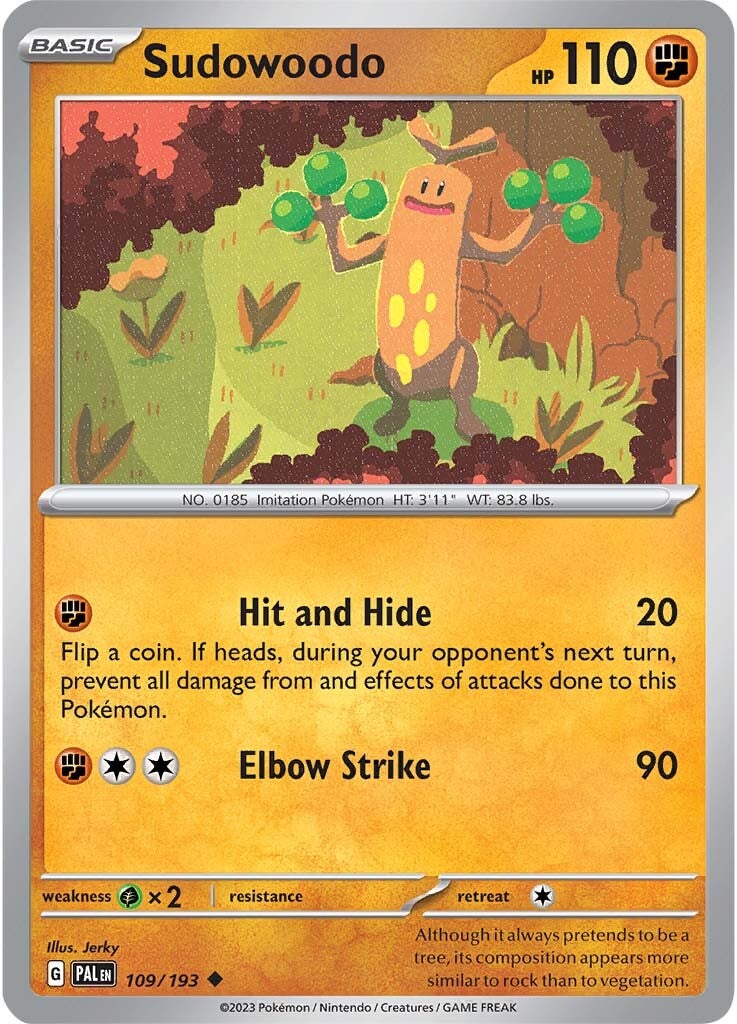 Sudowoodo (109/193) [Scarlet & Violet: Paldea Evolved] | Fandemonia Ltd