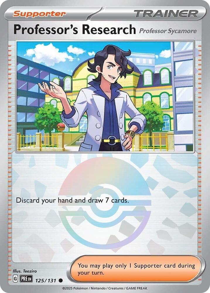 Professor's Research (125/131) [Professor Sycamore] (Poke Ball Pattern) [Scarlet & Violet: Prismatic Evolutions] | Fandemonia Ltd