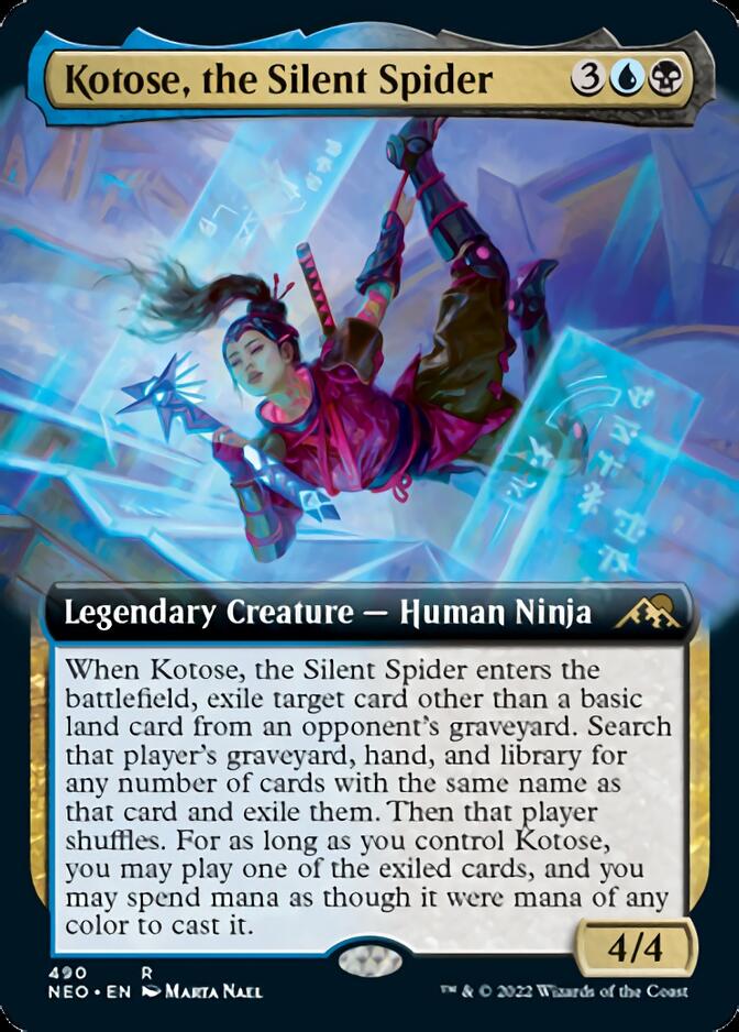 Kotose, the Silent Spider (Extended Art) [Kamigawa: Neon Dynasty] | Fandemonia Ltd