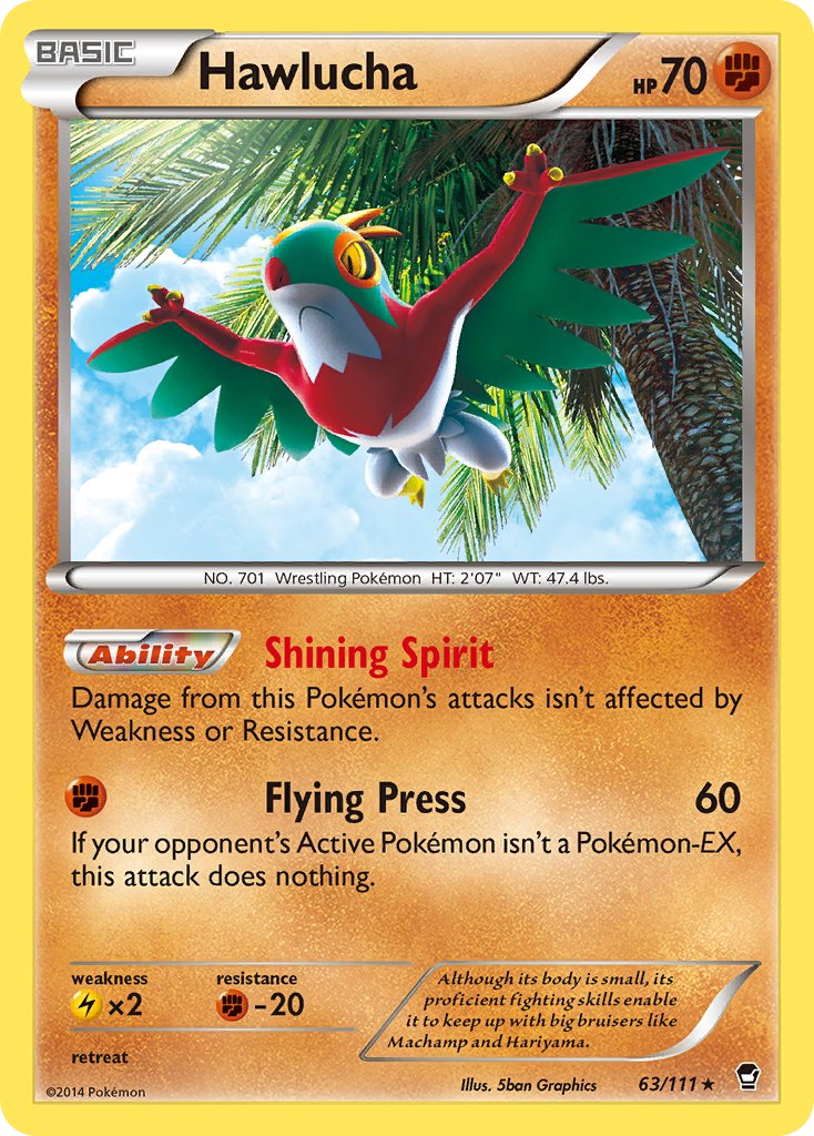 Hawlucha (63/111) (Cosmos Holo) (Blister Exclusive) [XY: Furious Fists] | Fandemonia Ltd