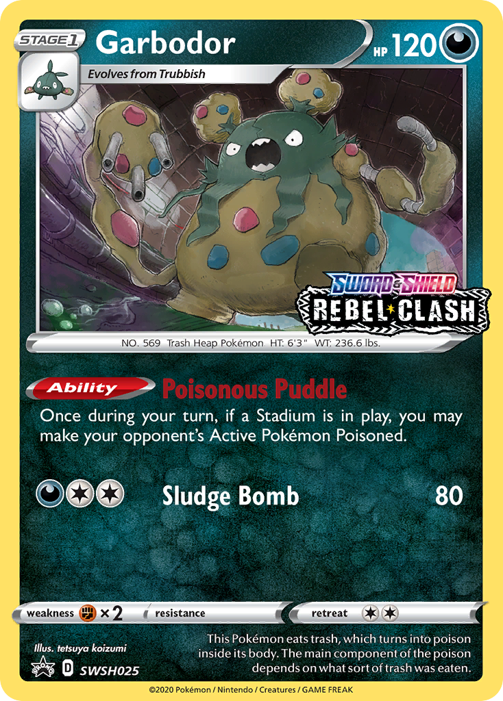 Garbodor (SWSH025) (Prerelease Promo) [Sword & Shield: Black Star Promos] | Fandemonia Ltd