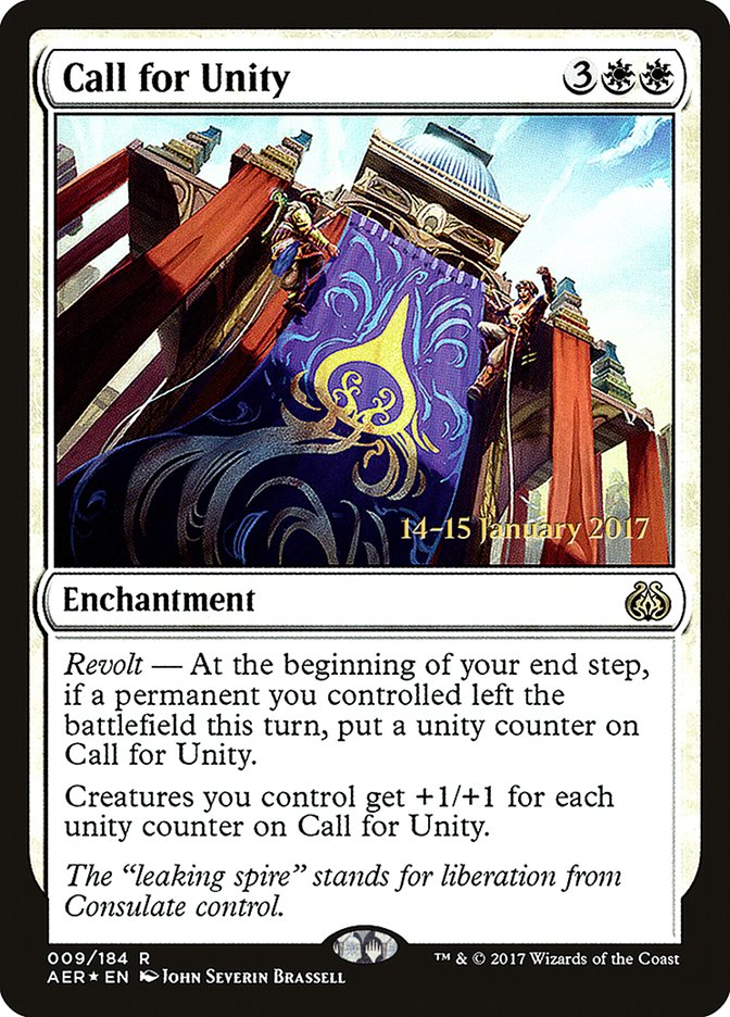 Call for Unity [Aether Revolt Prerelease Promos] | Fandemonia Ltd