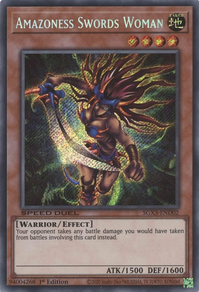 Amazoness Swords Woman [SGX3-END02] Secret Rare | Fandemonia Ltd