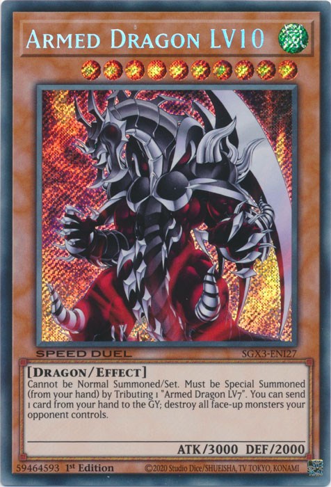 Armed Dragon LV10 [SGX3-ENI27] Secret Rare | Fandemonia Ltd