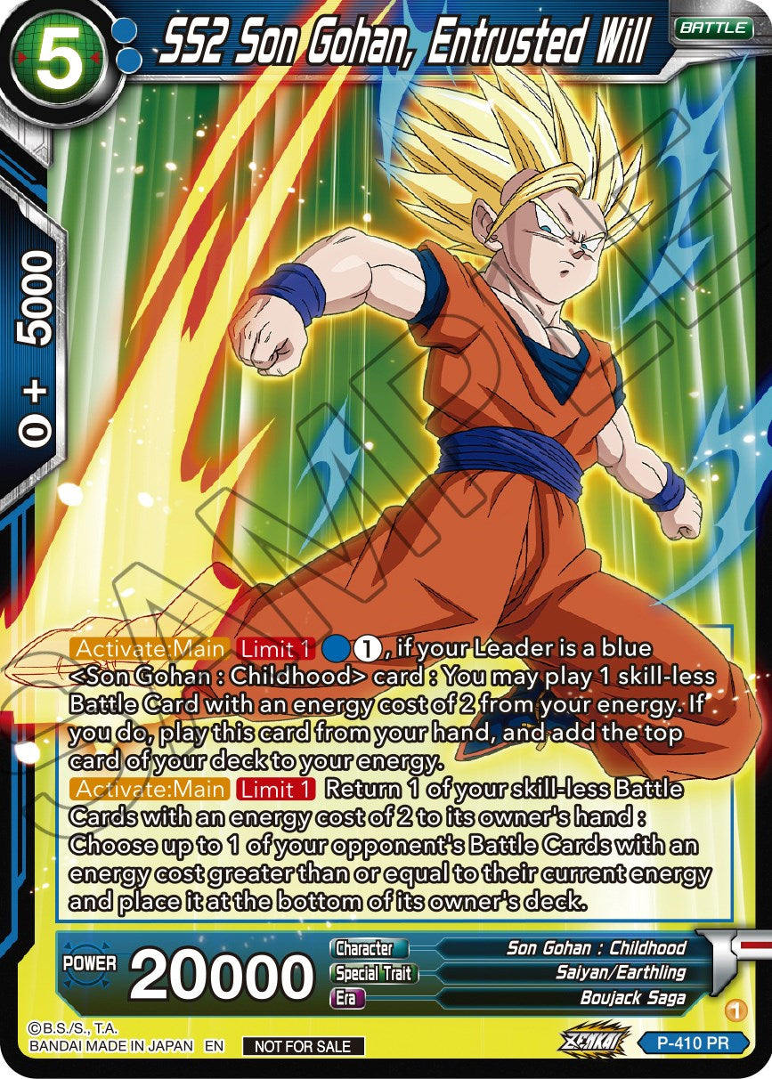 SS2 Son Gohan, Entrusted Will (P-410) [Promotion Cards] | Fandemonia Ltd