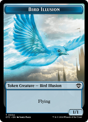 Dragon Elemental // Bird Illusion Double-Sided Token [Outlaws of Thunder Junction Commander Tokens] | Fandemonia Ltd