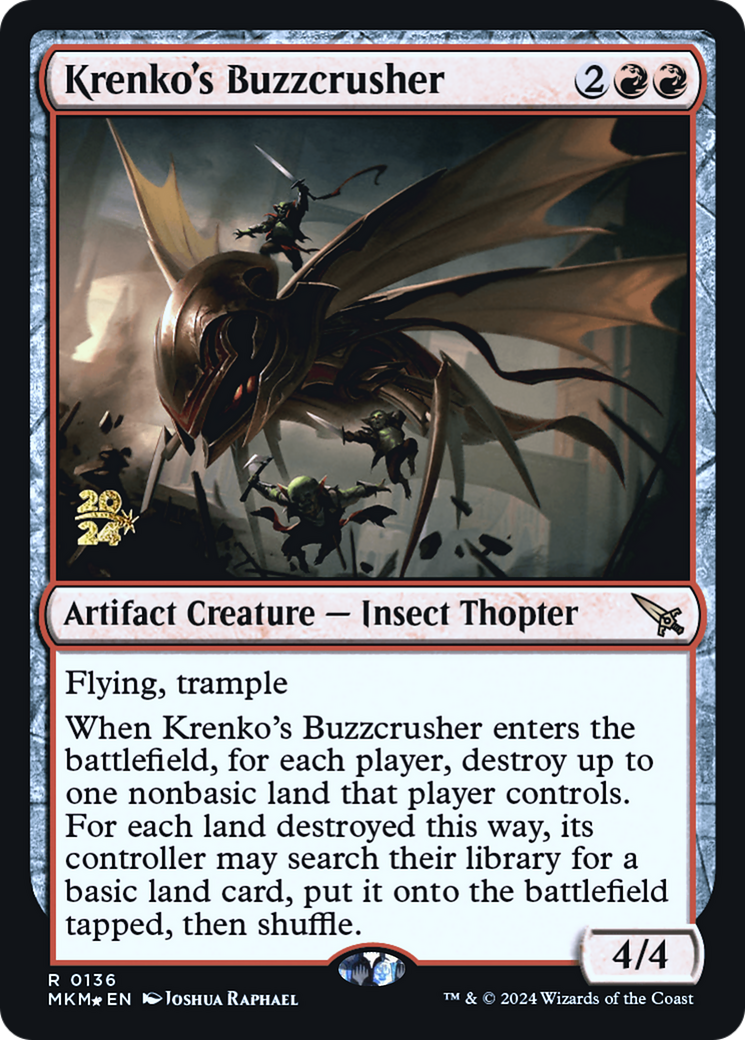 Krenko's Buzzcrusher [Murders at Karlov Manor Prerelease Promos] | Fandemonia Ltd