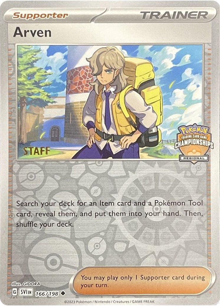 Arven (166/198) (Staff Regional Championships) [League & Championship Cards] | Fandemonia Ltd