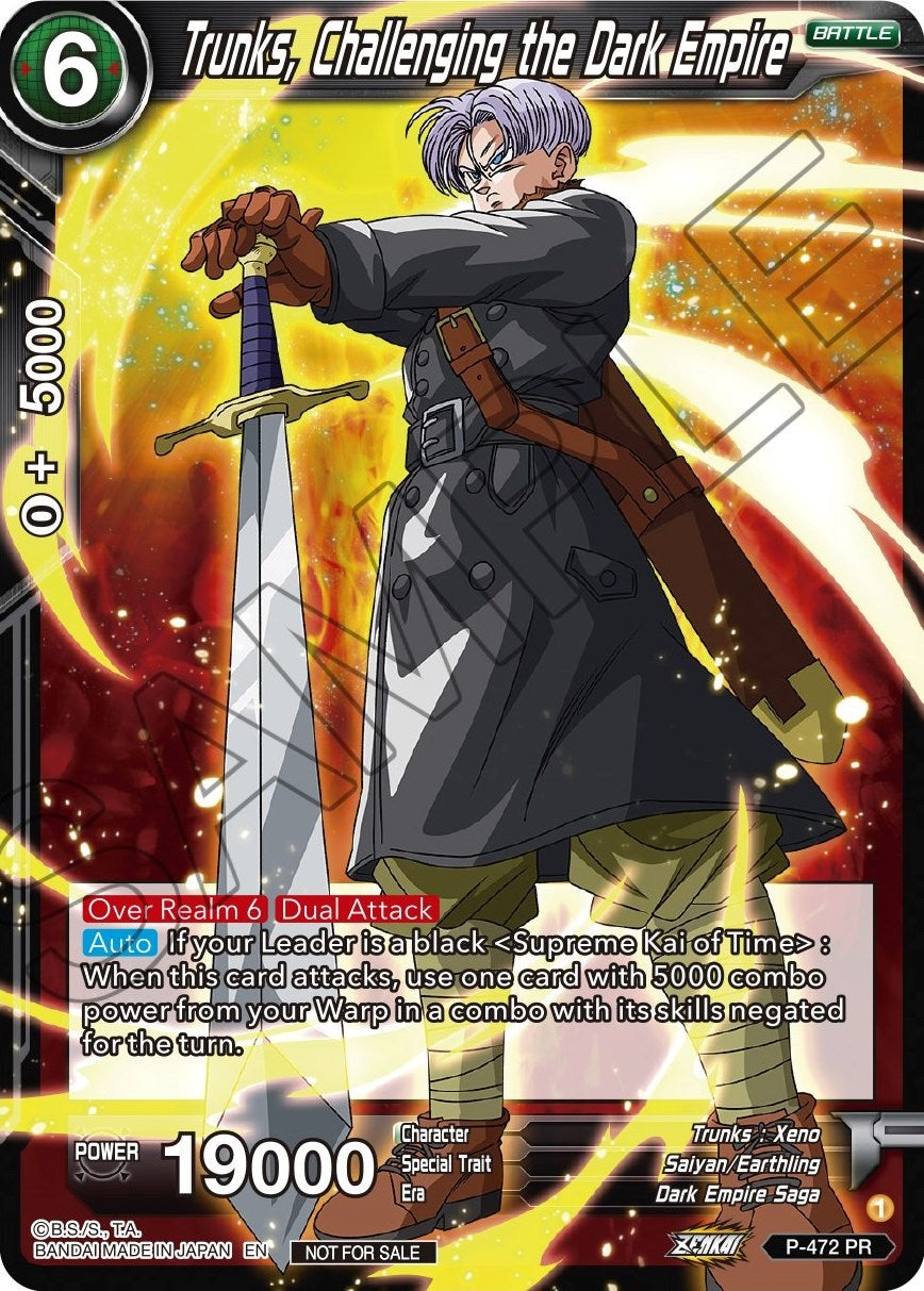 Trunks, Challenging the Dark Empire (Z03 Dash Pack) (P-472) [Promotion Cards] | Fandemonia Ltd