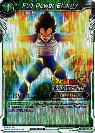 Full Power Energy (Level 2) (BT1-080) [Judge Promotion Cards] | Fandemonia Ltd