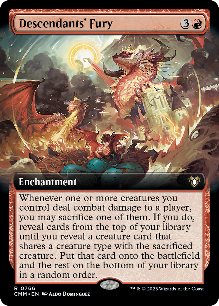 Descendants' Fury (Extended Art) [Commander Masters] | Fandemonia Ltd